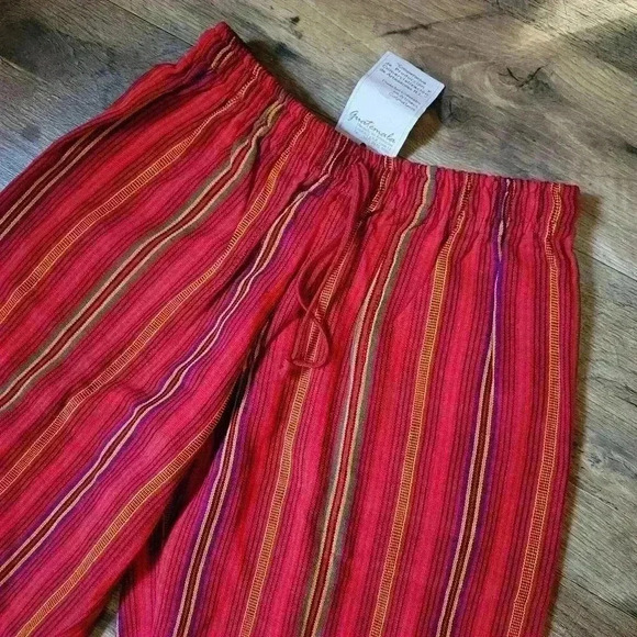 NWT Handmade 100% Cotton Guatemalan Drawstring Pants Size Small - Picture 2 of 9